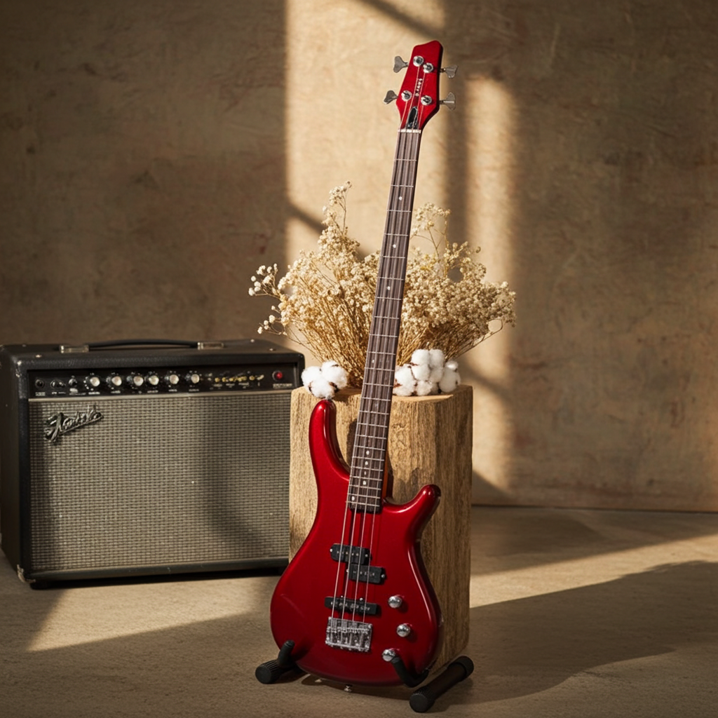 Chord Electric Bass Guitar Metallic red CCB90-MRD