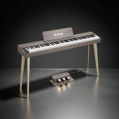 Donner DDP-60 88-Key Semi-Weighted Upright Keyboard Piano Grey