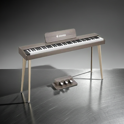 Donner DDP-60 88-Key Semi-Weighted Upright Keyboard Piano Grey