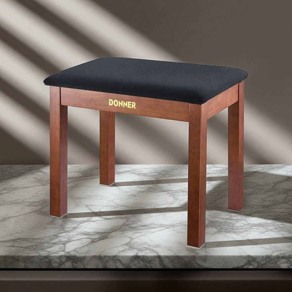 Donner DKB-10 Keyboard Bench with Storage, Brown