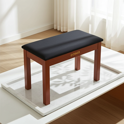 Donner DKB-10 Keyboard Bench with Storage, Brown