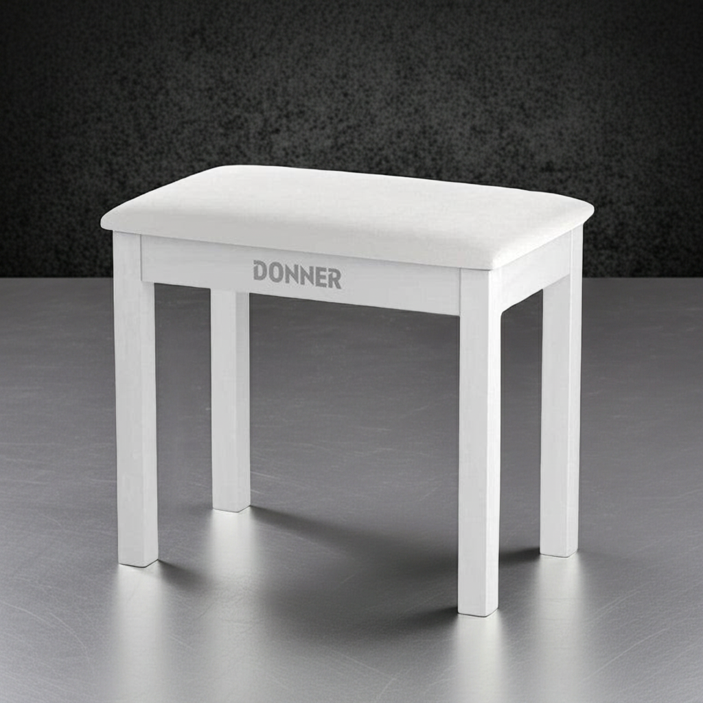 Donner DKB-10 Piano Bench with Storage White