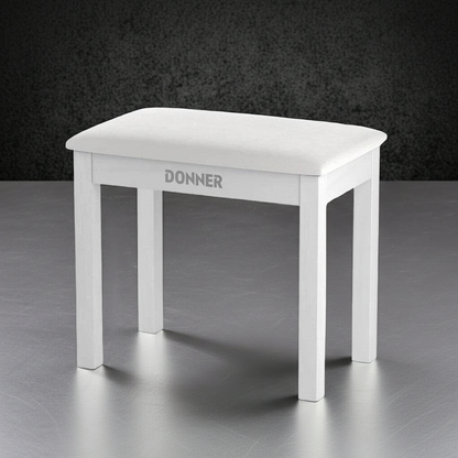 Donner DKB-10 Piano Bench with Storage White