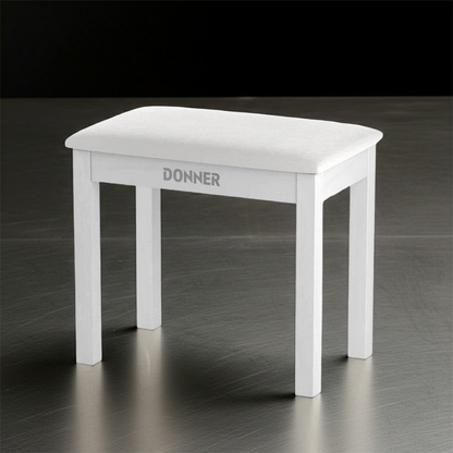 Donner DKB-10 Piano Bench with Storage White