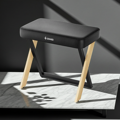 Donner DKB-300 Home Style Thick Padded Piano Bench, Light Wood Colour