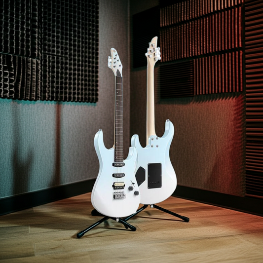 Donner DMT-66 Electric Guitar with Ceramic Single-Coil - Blue White Gradient