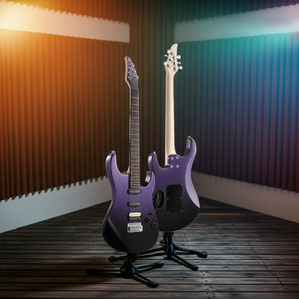 Donner DMT-66 Electric Guitar with Ceramic Single-Coil - Midnight Purple Gradient