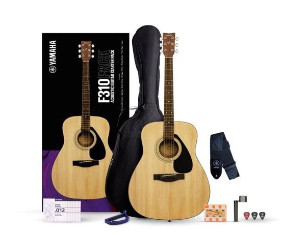 Yamaha F310PII Acoustic Guitar Starter Pack - Natural - Rhythmic - Cadence