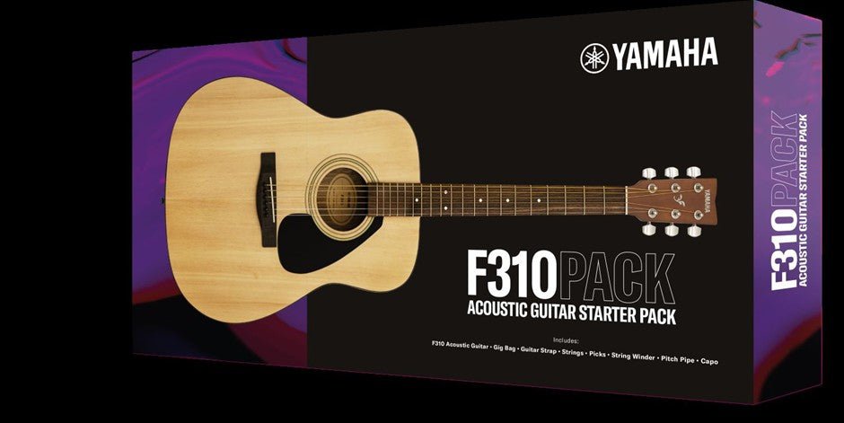 Yamaha F310PII Acoustic Guitar Starter Pack - Natural - Rhythmic - Cadence