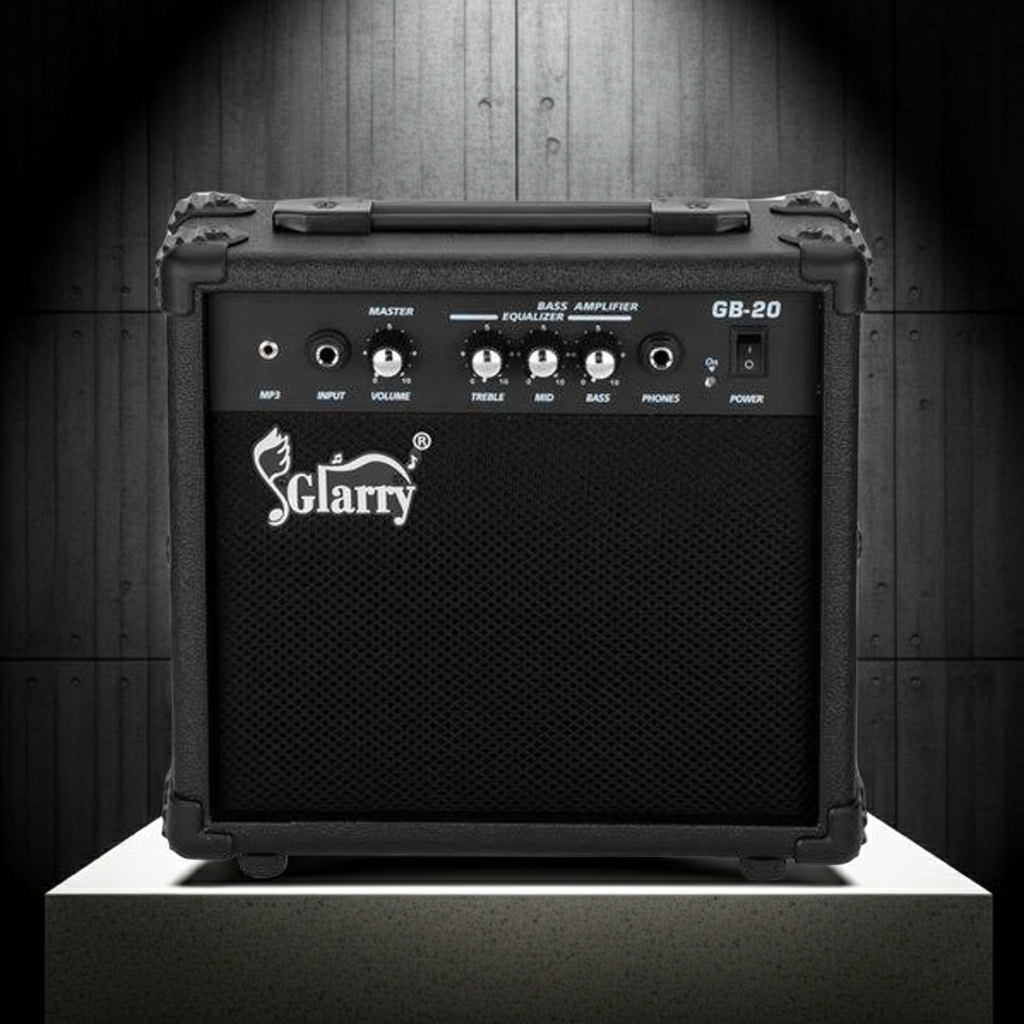 Glarry 20W Portable Electric Bass Amplifier - Perfect Sound for Beginners!