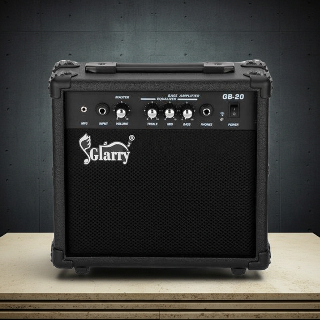 Glarry 20W Portable Electric Bass Amplifier - Perfect Sound for Beginners!