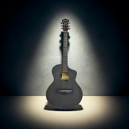 Nomad Series Electro-Acoustic Guitar - Black Quilted Maple