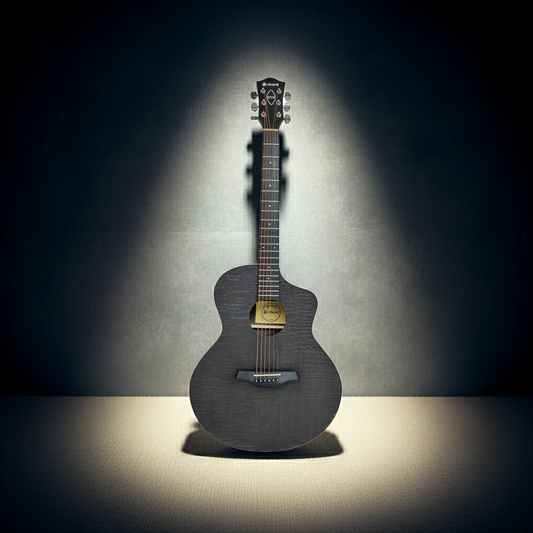 Nomad Series Electro-Acoustic Guitar - Black Quilted Maple