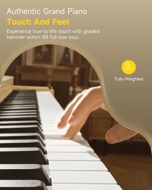 Donner OURA R300 88 - key Home Digital Piano Light Wood - Rhythmic - Cadence