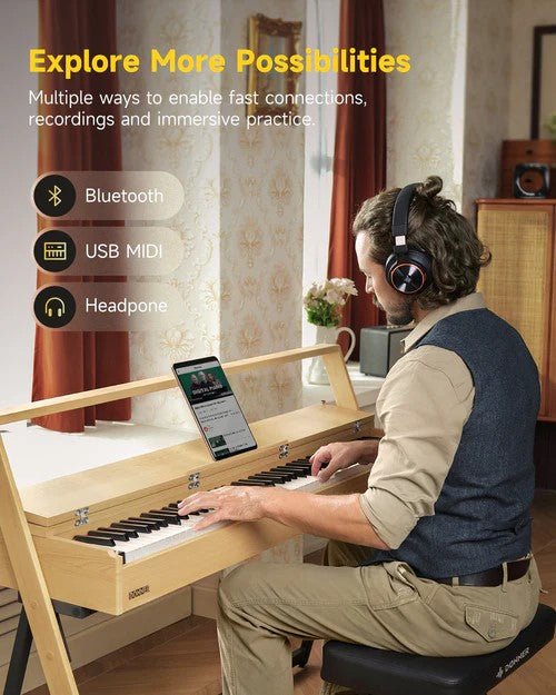 Donner OURA R300 88 - key Home Digital Piano Light Wood - Rhythmic - Cadence