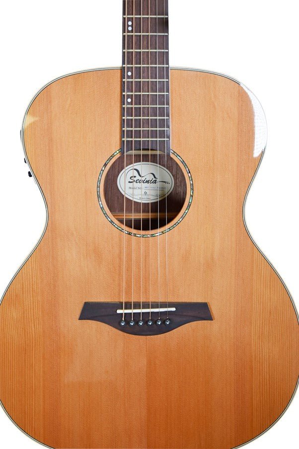 Sevinia Solid Top Series Electro - Acoustic Guitar - OM Cedar Rosewood - Rhythmic - Cadence