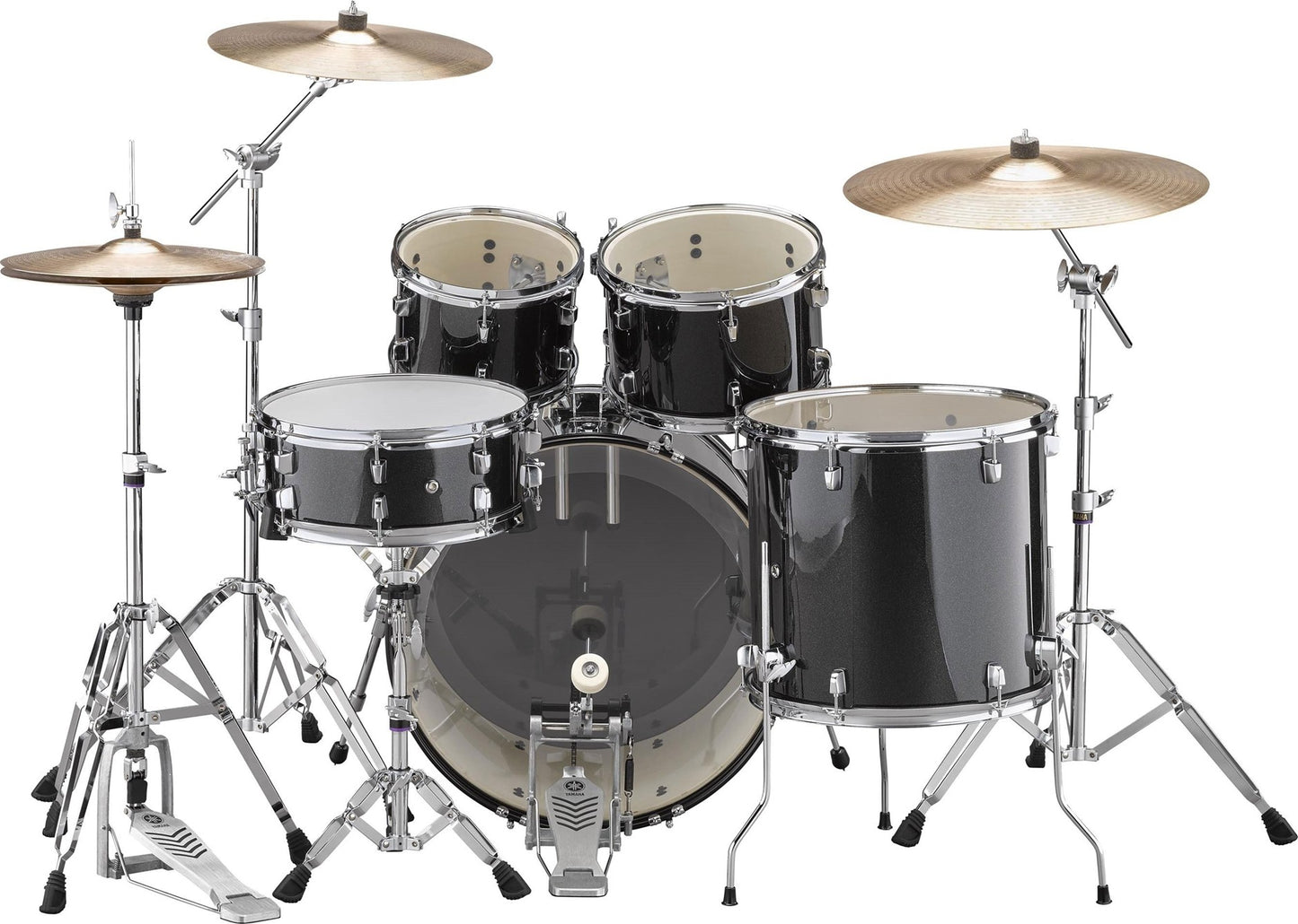 Yamaha Rydeen Drum Kit With 22" Kick Drum & Cymbals - Black Glitter