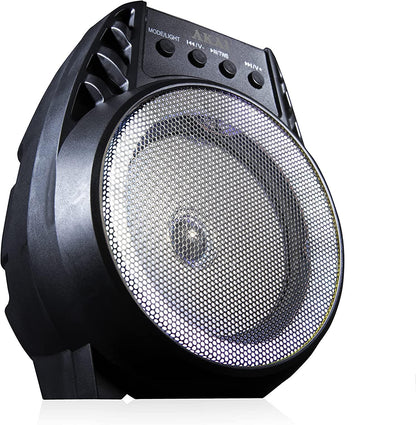 Akai A58168 Vibes 4 Inch LED Party Speaker, Bluetooth Connectivity, Wireless & Portable, 5W, Black - Rhythmic - Cadence