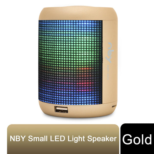 NBY Small Sound Activate LED Light Bluetooth Speaker And Dancing Fountain, Gold - Rhythmic - Cadence