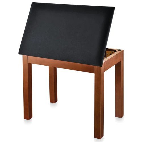 Donner DKB - 10 Keyboard Bench with Storage, Brown - Rhythmic - Cadence