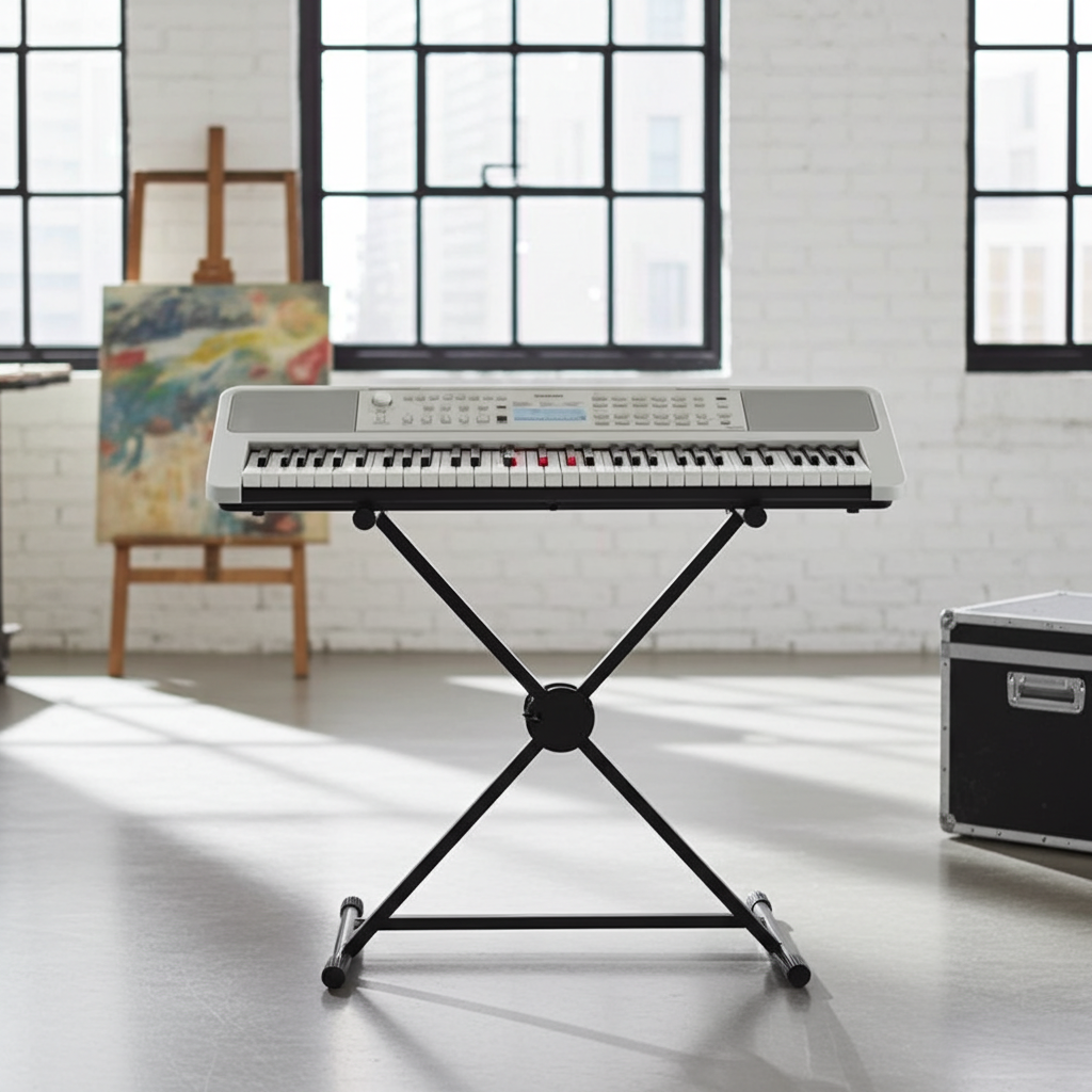 Yamaha EZ-310 Keyboard White & X Stand