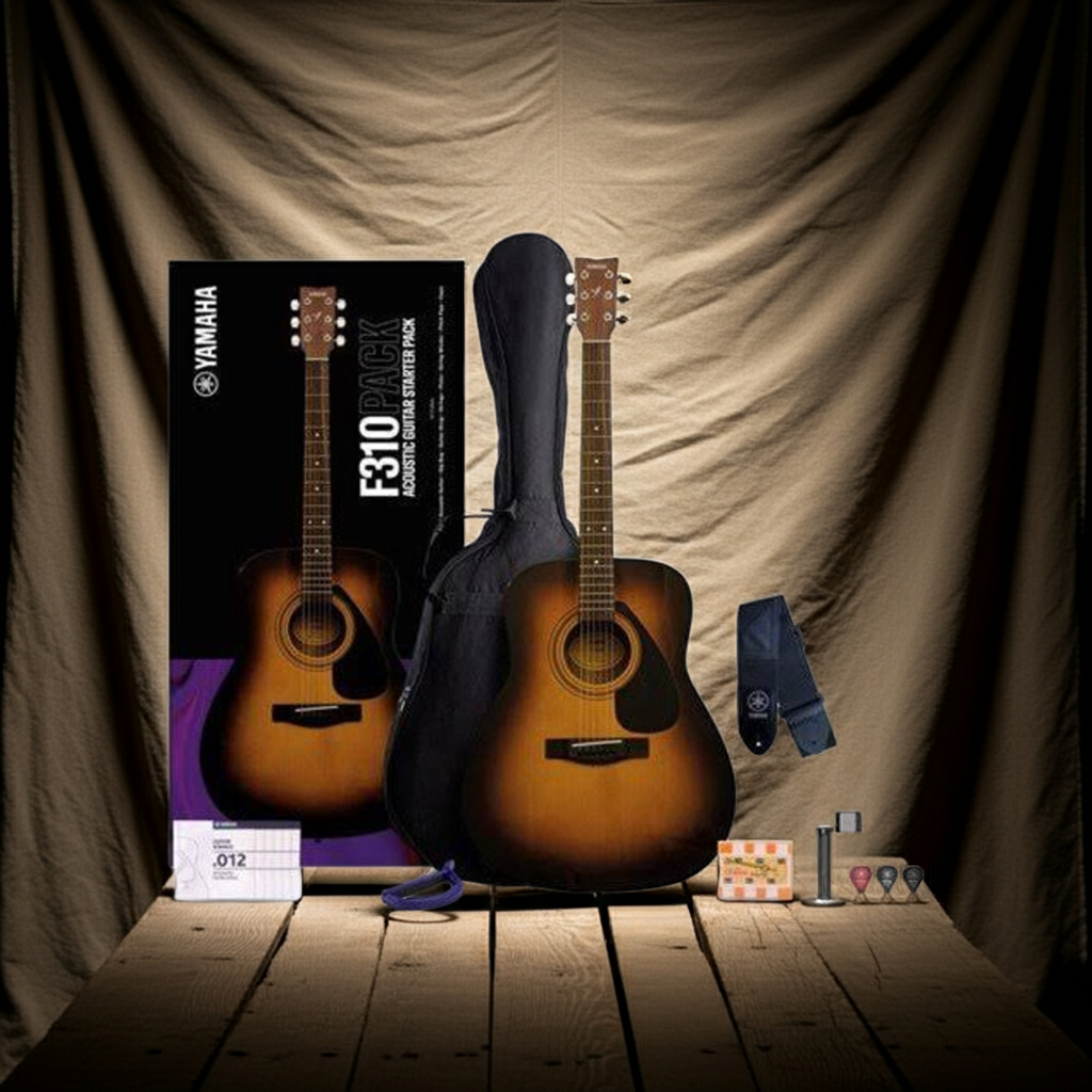 Yamaha F310PII Acoustic Guitar Pack - Tobacco Brown Sunburst