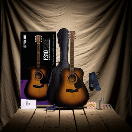 Yamaha F310PII Acoustic Guitar Pack - Tobacco Brown Sunburst