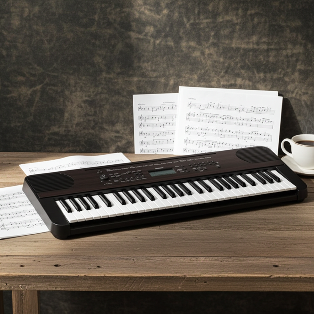 Yamaha PSR-E360 Keyboard - Dark Walnut including L-2C stand