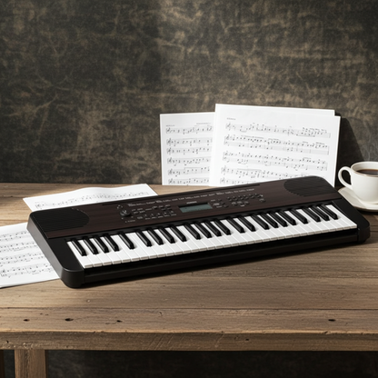 Yamaha PSR-E360 Keyboard - Dark Walnut including L-2C stand