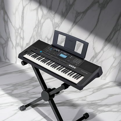 Yamaha PSR-E473 Keyboard Black & Stand