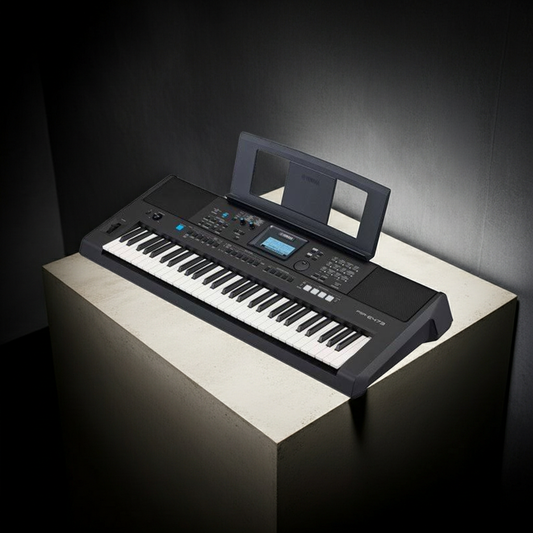 Yamaha PSR-E473 Keyboard Black including L2C Stand and FC-4A Pedal Pack and Bench