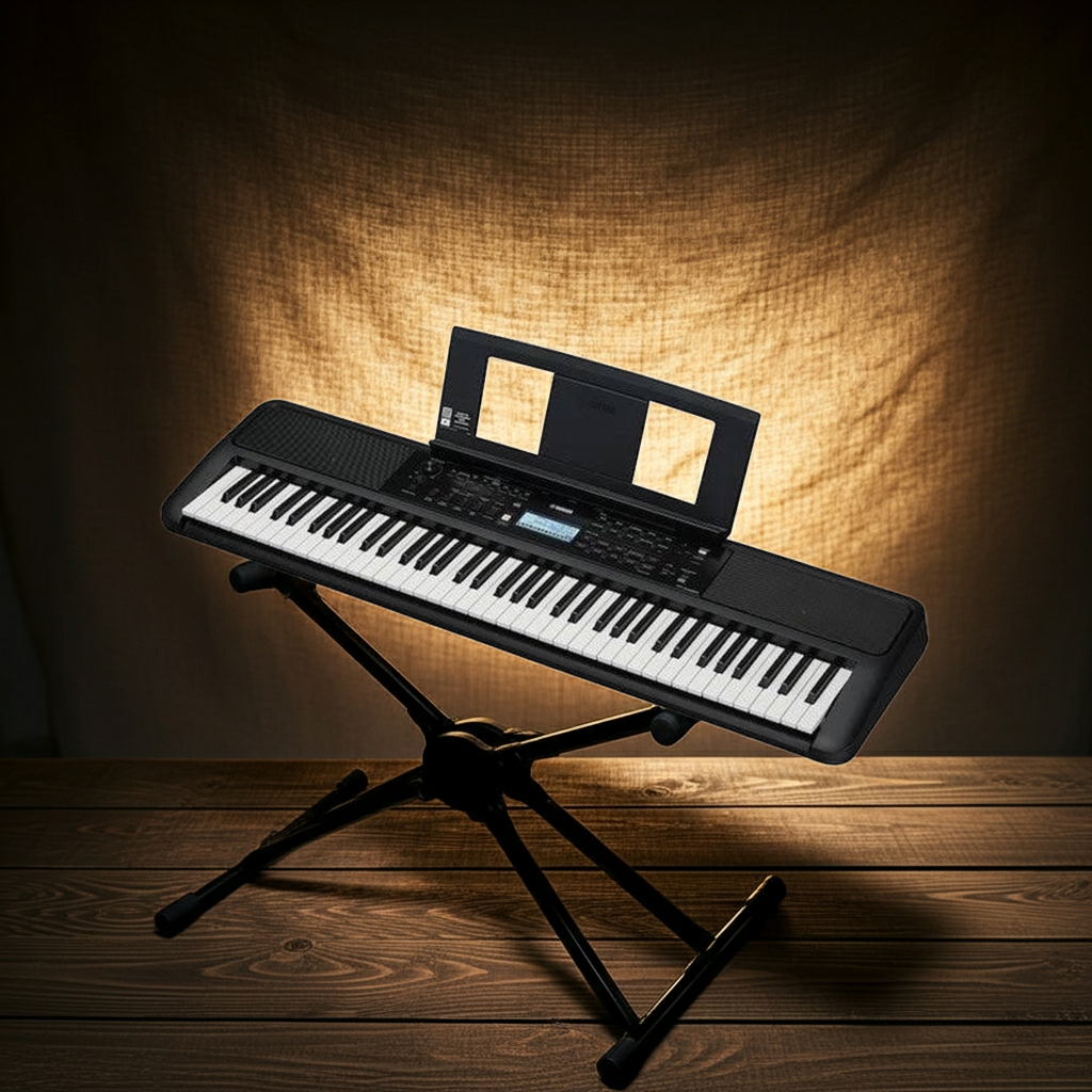 Yamaha PSR-EW320 Keyboard Black & X Stand