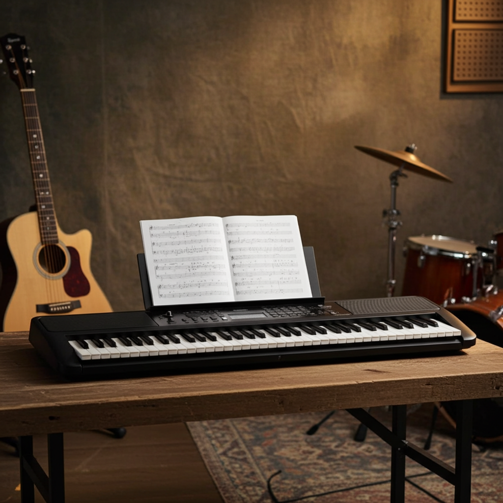 Yamaha PSR-EW320 Keyboard Black & X Stand