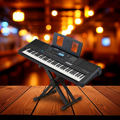 Yamaha PSR-EW425 Keyboard Black & X Stand