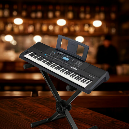 Yamaha PSR-EW425 Keyboard Black & X Stand