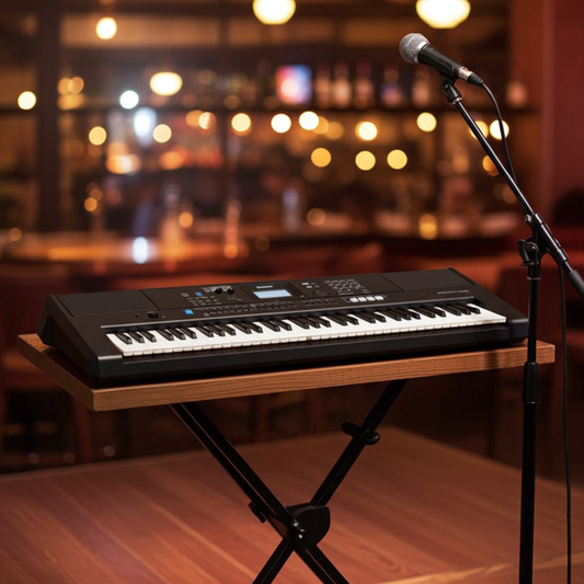 Yamaha PSR-EW425 Keyboard Black & X Stand