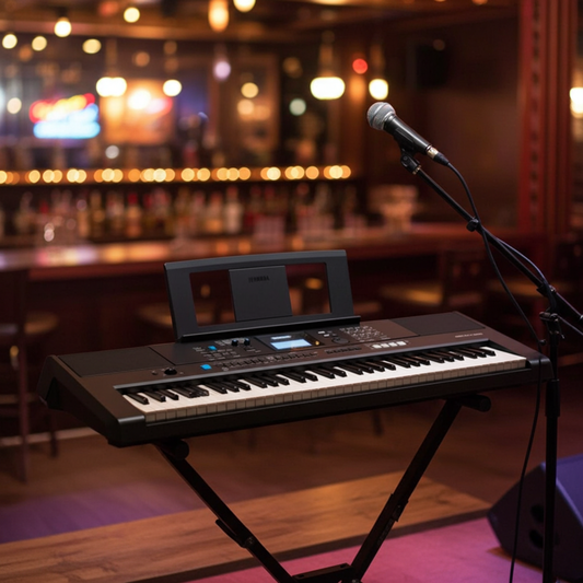 Yamaha PSR-EW425 Keyboard Black & X Stand