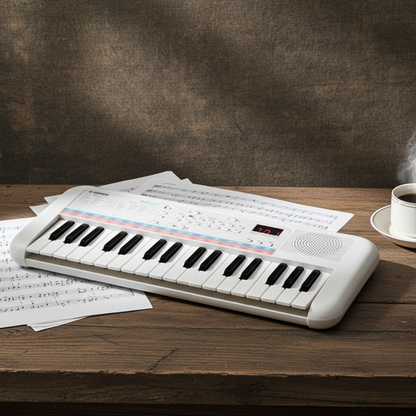 Yamaha Remie PSS-E30 Portable Mini- Keyboard White & X Stand