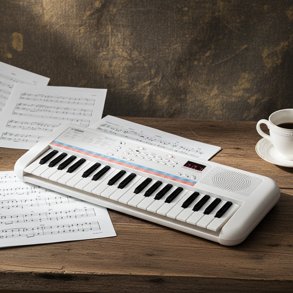 Yamaha Remie PSS-E30 Portable Mini- Keyboard White & X Stand