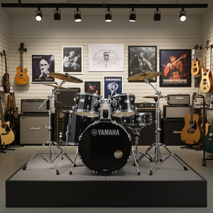 Yamaha Rydeen Drum Kit With 20" Kick Drum & Cymbals - Black Sparkle