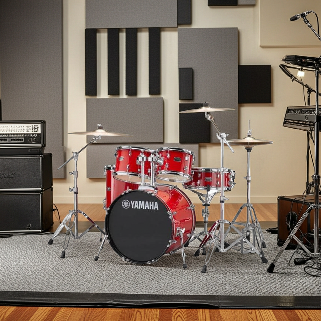 Yamaha Rydeen Drum Kit With 22" Kick Drum & Cymbals - Hot Red