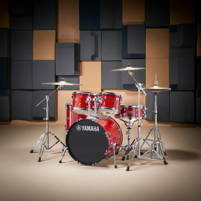 Yamaha Rydeen Drum Kit With 20" Kick Drum & Cymbals - Hot Red