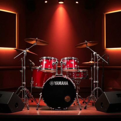 Yamaha Rydeen Drum Kit With 20" Kick Drum & Cymbals - Hot Red