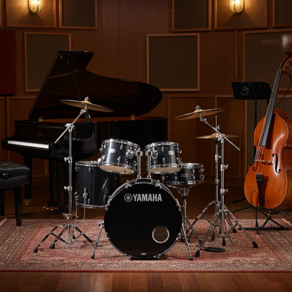 Yamaha Rydeen Drum Kit With 22" Kick Drum & Cymbals - Black Glitter