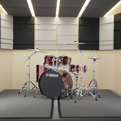 Yamaha Rydeen Drum Kit With 22" Kick Drum & Cymbals - Burgundy Glitter