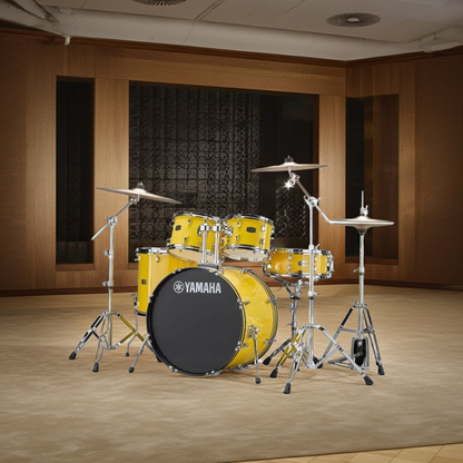 Yamaha Rydeen Drum Kit With 22" Kick Drum & Cymbals - Mellow Yellow