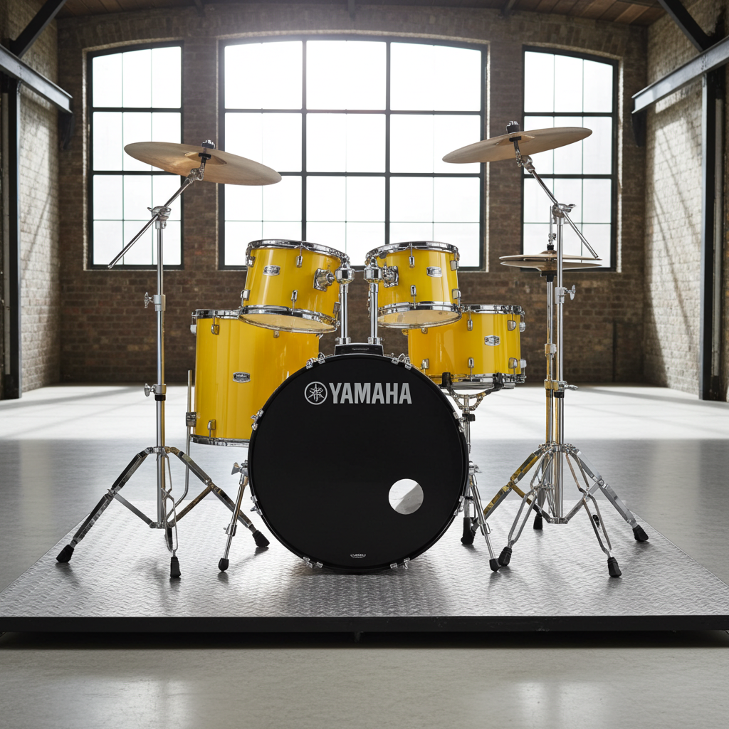 Yamaha Rydeen Drum Kit With 22" Kick Drum & Cymbals - Mellow Yellow