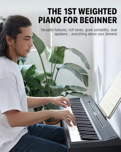 Donner DEP - 20 Portable Keyboard 88 - Key Weighted with Stand - Black - Rhythmic - Cadence