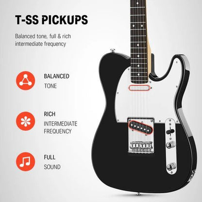Donner DTL - 100 Electric Guitar Kit – 39” Tele - Style, Poplar Body, S - S Pickups, Gig Bag - Rhythmic - Cadence