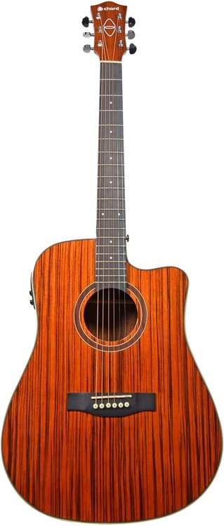 Sundown Electro - Acoustic Western Guitar - Dark Zebrano - Rhythmic - Cadence
